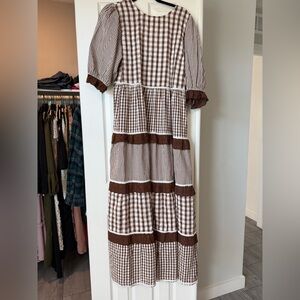 NWOT Neon Rose Maxi Dress